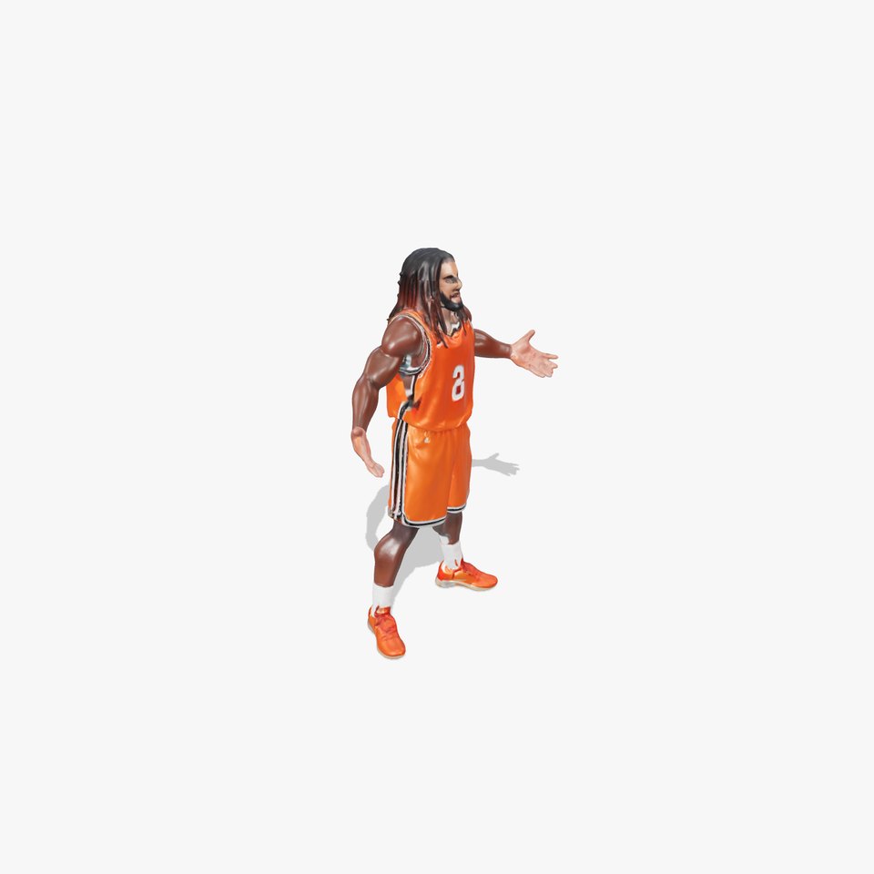Rigged and Animated Basketball Player Character Model